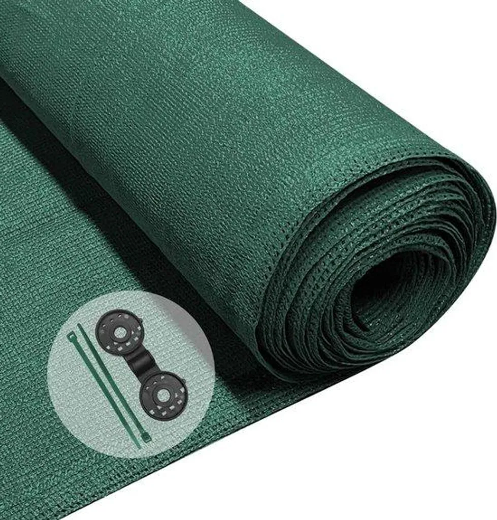 Protection anti-chaleur : Filet d'ombrage 18x10m vert PEHD anti-UV
