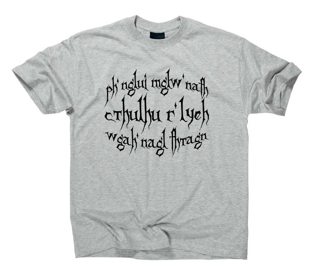 Styletex23 T-Shirt #3 HP Lovecraft Spruch, sport grey, XXL