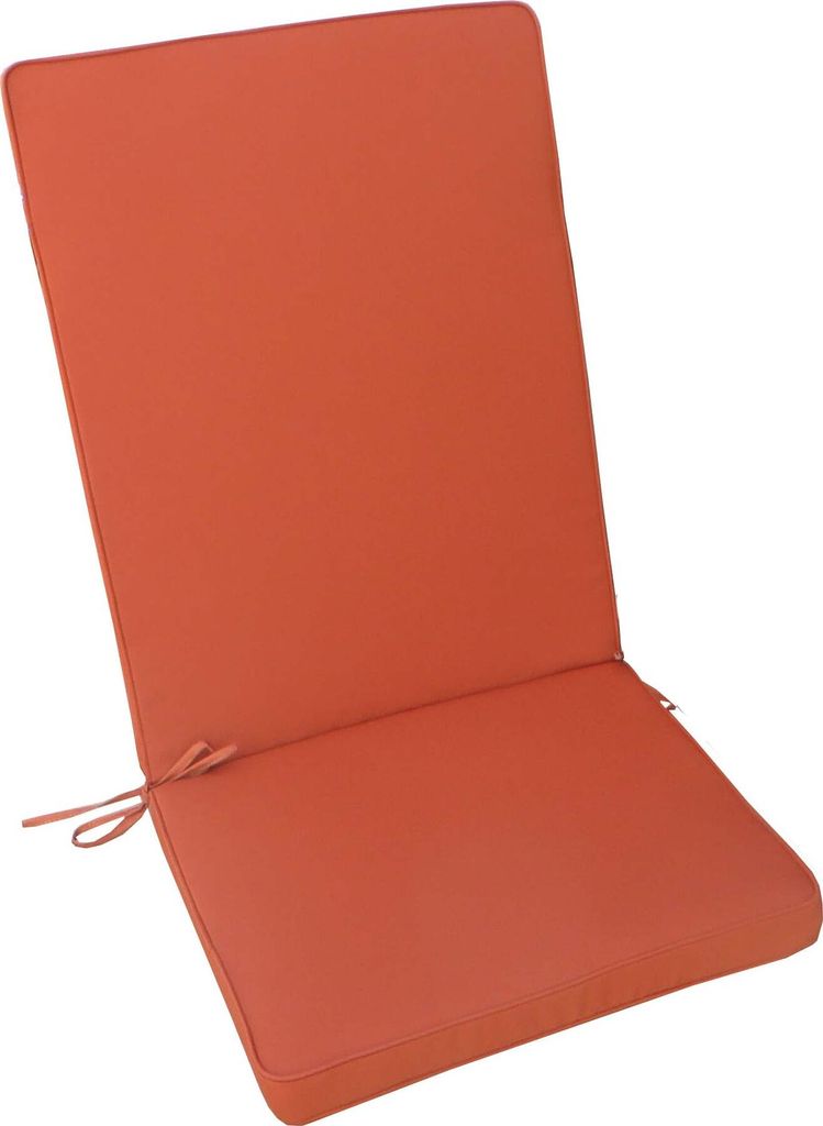Wasserabweisendes, abnehmbares gepolstertes Outdoor-Kissen 40x90 cm mit Rückenlehne für Stühle