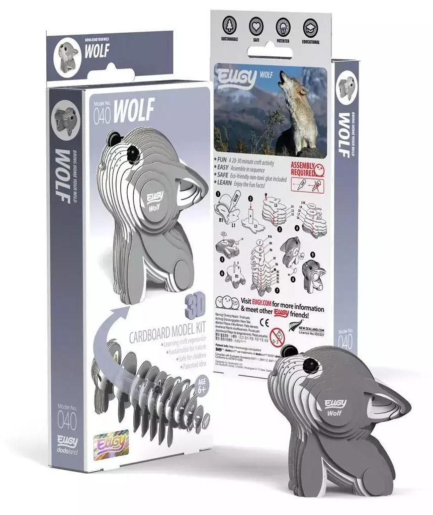 Eugy der Wolf. Öko-Puzzle 3D Produktbild 