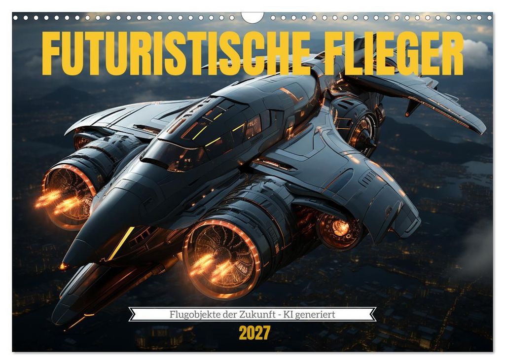 Futuristische Flieger (Wandkalender 2027 DIN A3 quer), CALVENDO Monatskalender
