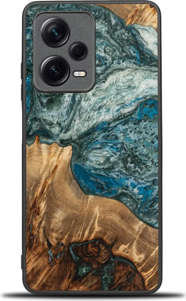 Cover in legno Bewood Unique Planets - Earth per Xiaomi Redmi Note 12 Pro+ 5G
