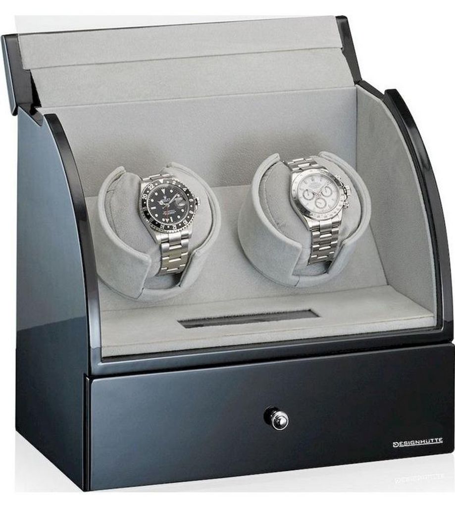 Designhütte - Uhrenbeweger - Basel 2 LCD Schwarz 70005-48