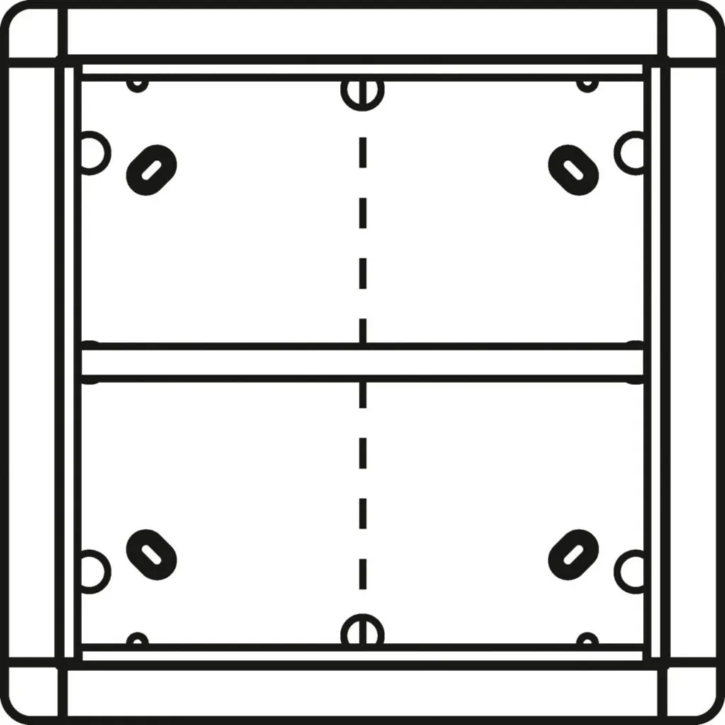 Ritto Cadre AP Portier 1883570 Blanc 4 Postes Carré 230x230mm pour Interphone