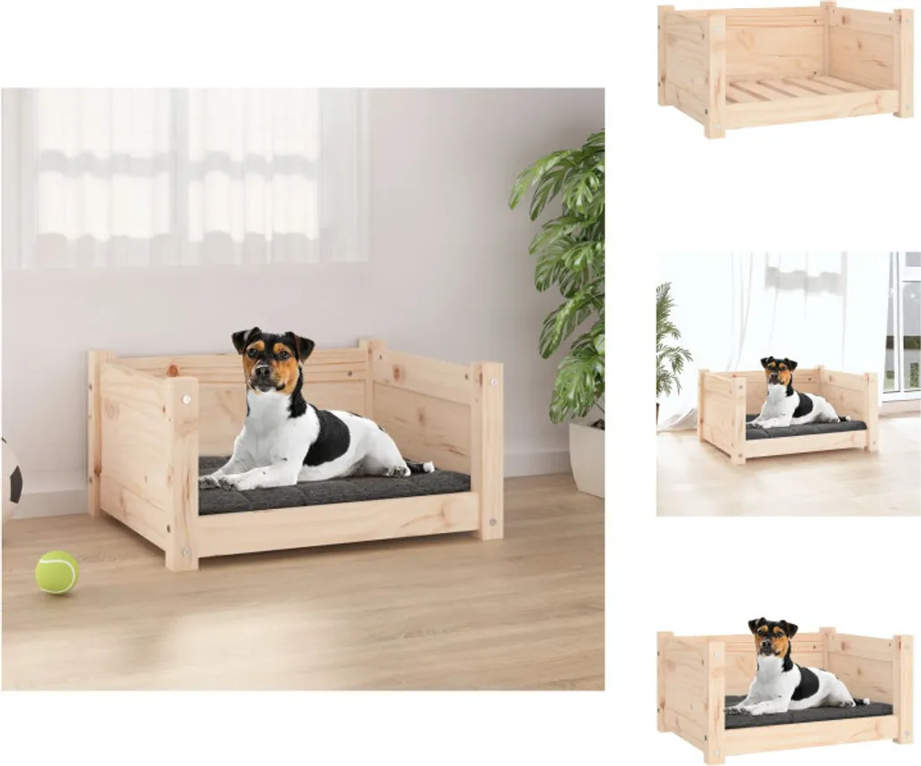 Letto per Cani vidaXL 55x45 cm in Legno di Pino Massiccio - Shop Online