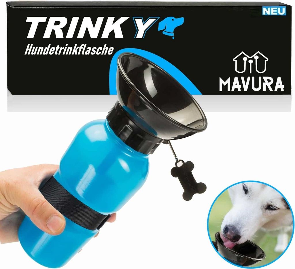 TRINKY Hundetrinkflasche Hunde Wasserflasche Trinknapf Produktbild 