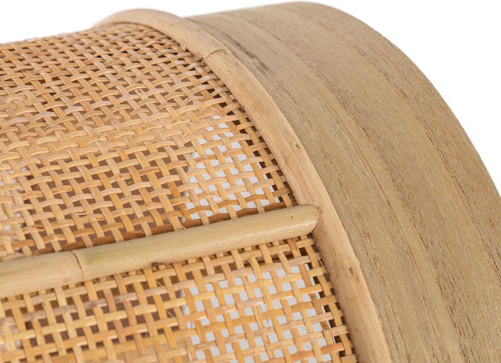 Samthocker aus Rattan Beige Produktbild 6