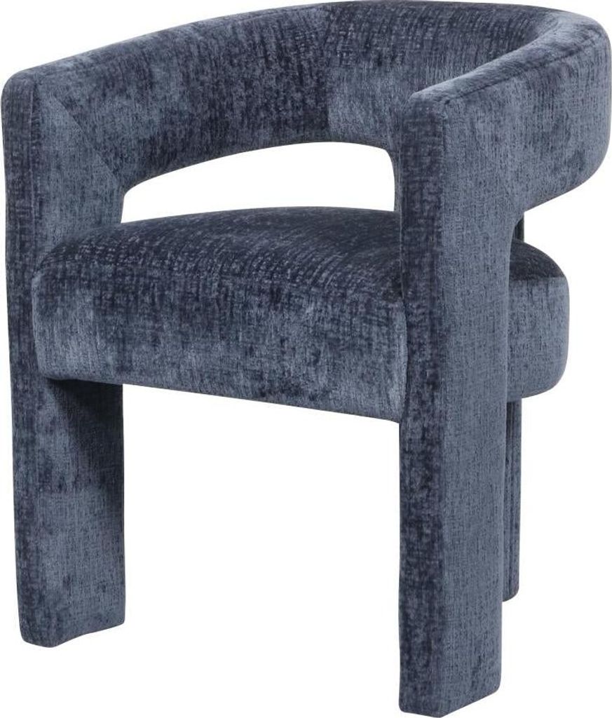 FURNLUX Esszimmerstuhl Leith Navy Blau 62cm / Hauptfarbe: Blau / Abmessungen: 62 x 75 x 58 cm