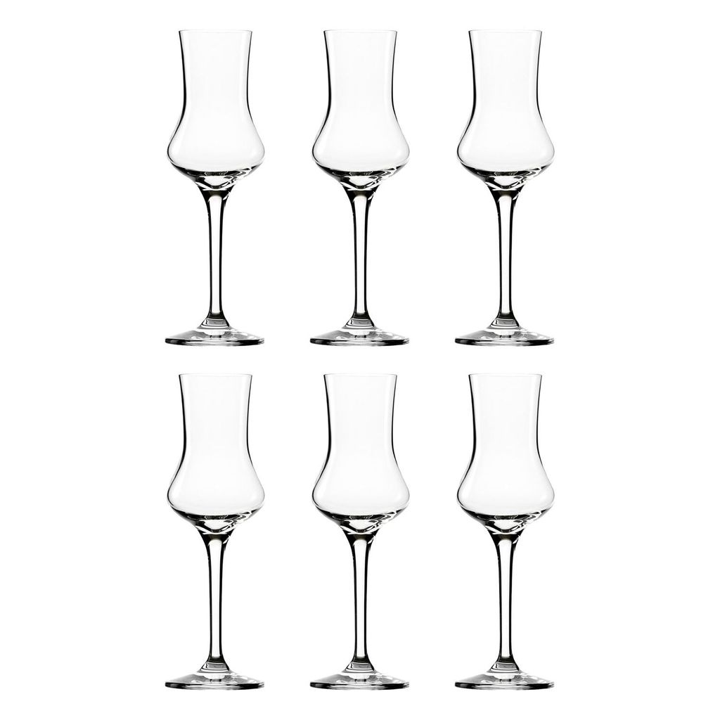 Grappagläser 90 ml, 6er-Set aus Kristallglas im zeitlosen Produktbild 