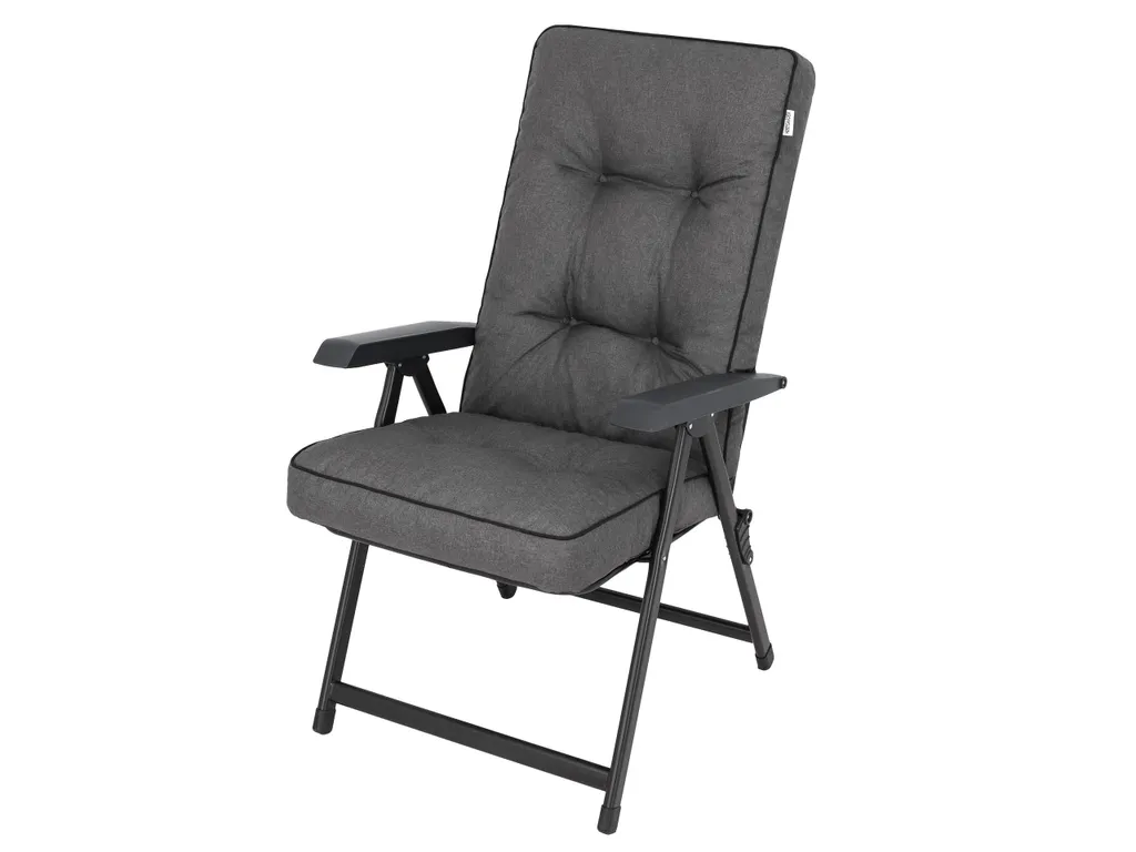 Coussin pour chaise longue et fauteuil de jardin, assise 120x50 graphite