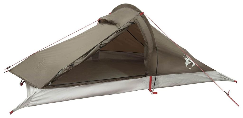vidaXL Trekkingzelt Braun und Grau 2-Personen
