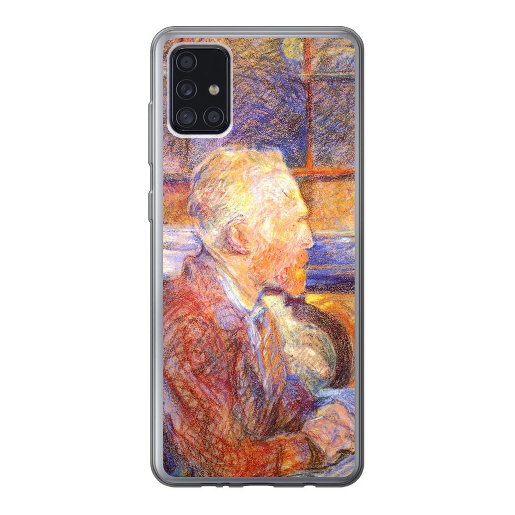 MuchoWow Handyhülle Schutzhülle Hülle für Samsung Galaxy A52 5G Porträt von Henri de Toulouse-Lautrec - Vincent van Gogh Silikon Softcase Ha...