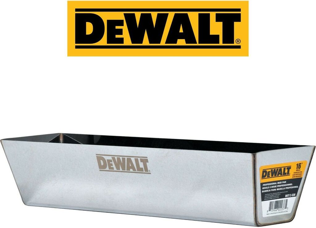 Spachtelkasten DEWALT Schlammpfanne aus rostfreiem Stahl  Produktbild 