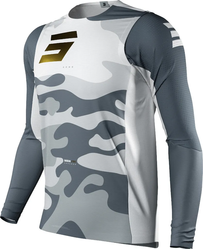 Maillot de Cross Respirant Shot Aerolite Prime Gris - Équipement Moto M