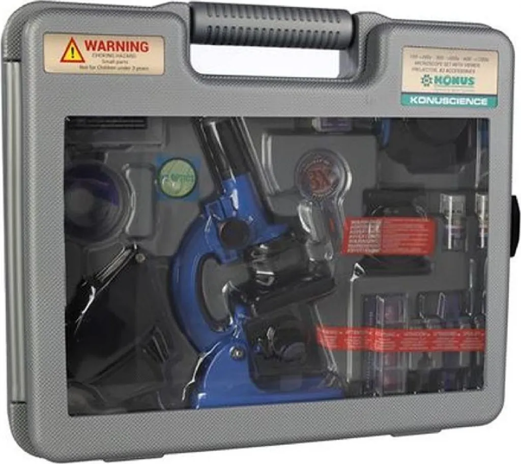 Microscope Konus Konuscience 1200x avec Coffret d'Accessoires Complet