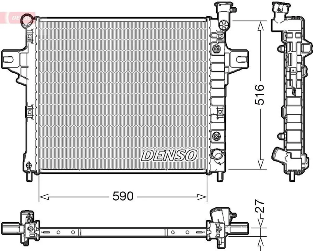 Radiateur moteur DENSO DRM06031 pour Jeep Grand Cherokee II WG WJ