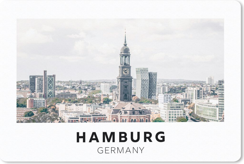 MuchoWow Mauspad Mousepad Deutschland - Hamburg - Huizen 27x18 cm - Mousepads - Maus Mat - Pad - Mausunterlage - Büroartikel - Desk Matten