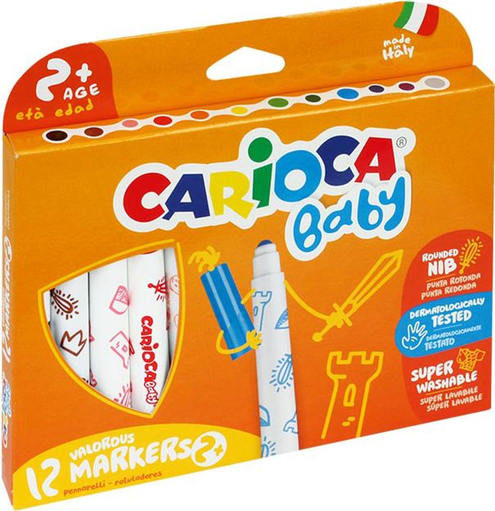 Carioca Marker 2+, Extra dik, Meerkleurig, Kogelsgewricht, Productafbeelding 
