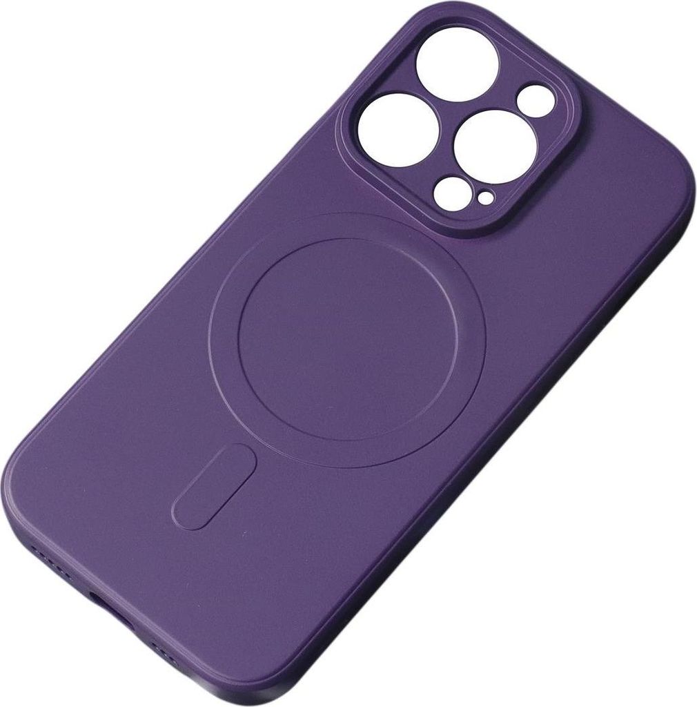 MagSafe-kompatible Silikonhülle für iPhone 15 Pro Max, Silikonhülle - Lila