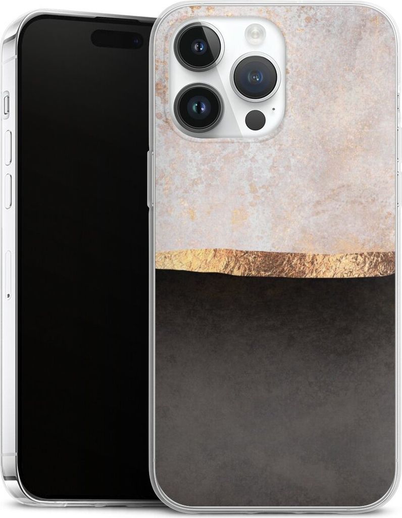 DeinDesign Slim Hülle für Apple iPhone 14 Pro Max Silikon Case Ultra Dünn Handyhülle Abstrakt Black & White Trends