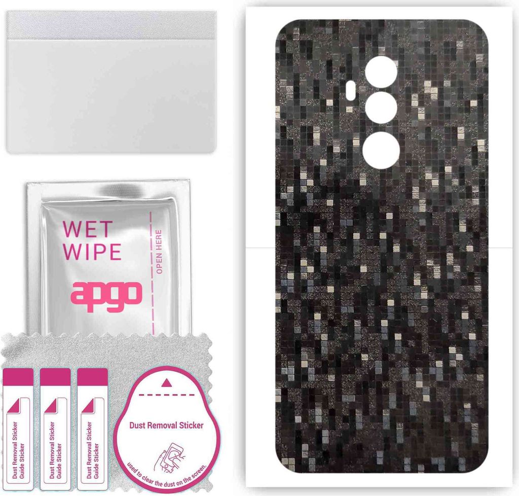 apgo Rückseite Schutzfolie, Skin, kompatibel mit Umidigi Z2 Pro, Hinten Displayschutzfolie aus Vinylfolie, kratzfest, einfache Montage - Carbon Bl...