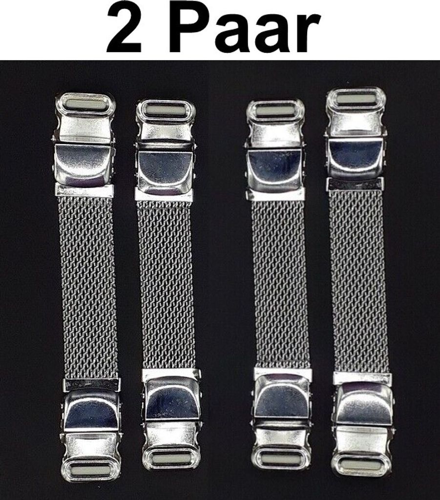 2 Paar ÄRMELHALTER silber Blusenhalter Blusenraffer Produktbild 
