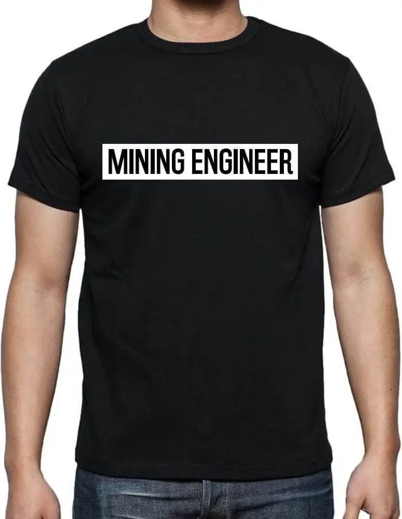 Herren Grafik T-Shirt Bergbauingenieur Beruf – Mining Engineer Occupation – Öko-Verantwortlich Vintage Jahrgang Kurzarm Lustige Druck Geburtstag