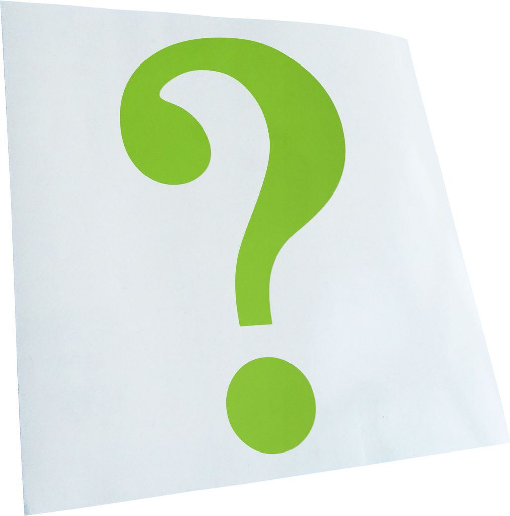 hauptsachebeklebt Kiwistar - Autoaufkleber - Fragezeichen Piktogramm Heckscheibe - Aufkleber für Auto Kfz Fahrrad, LKW, Truck Mofa