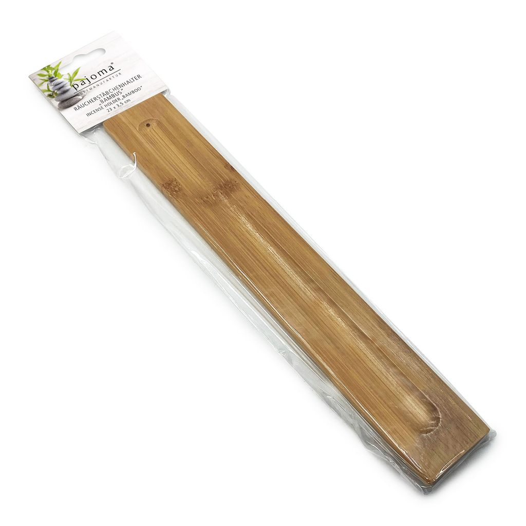pajoma Räucherstäbchenhalter aus Bambus Holz | Länge 23 cm Ø 3,5 cm