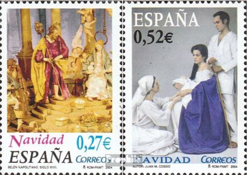 Briefmarken Spanien 2004 Mi 4002-4003 (kompl.Ausg.) postfrisch Weihnachten