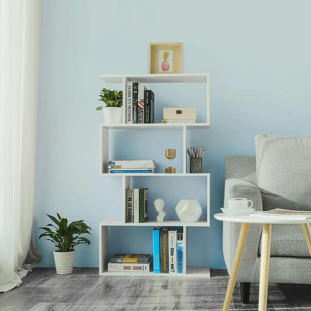 Bibliothèque 4 compartiments blanche pour optimiser vos petits espaces - 4