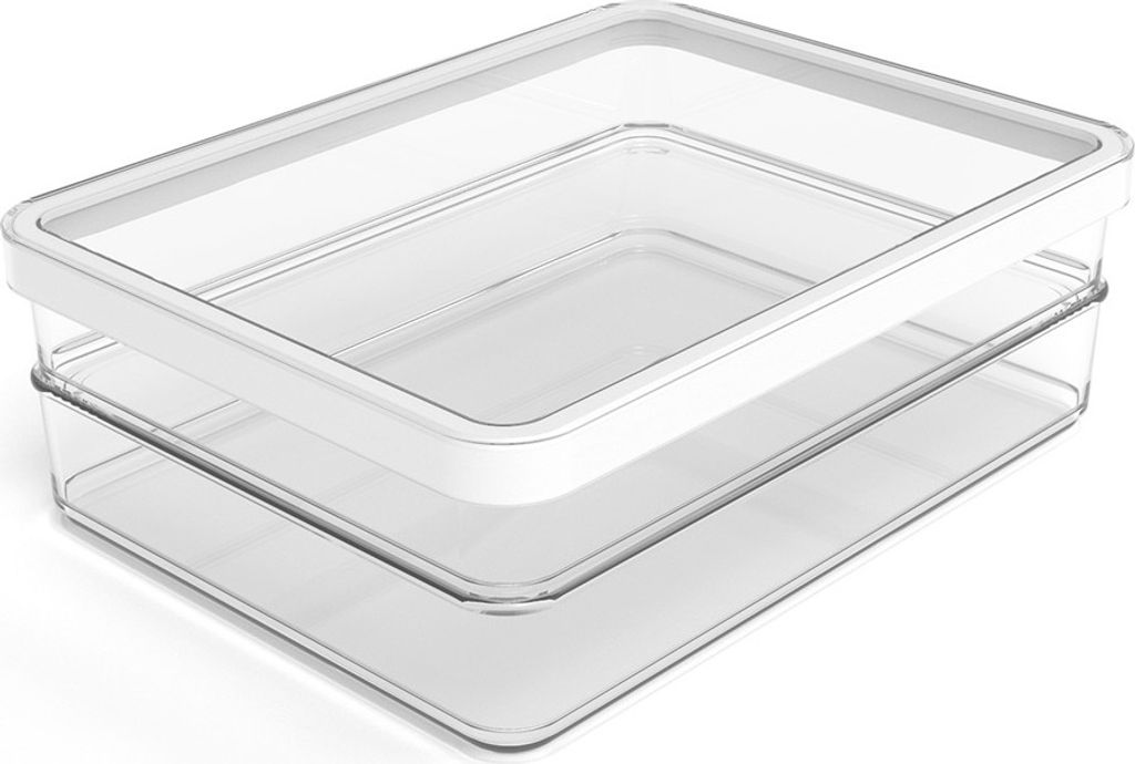 2er Set Premium Dose Foodcenter 0,85 l LOFT, Farbe:Transparent / Weiß