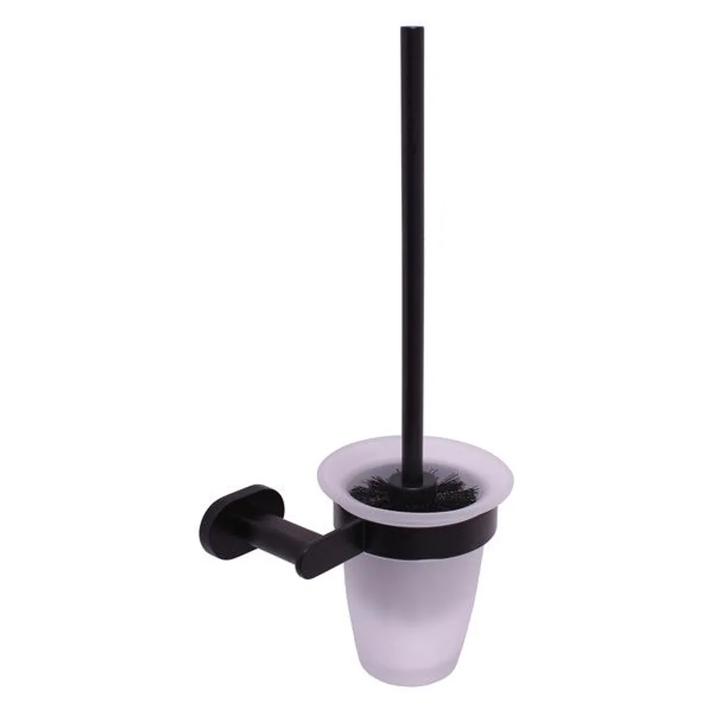 Scopino WC Nero Opaco YUA0500CMAT con Tazza in Vetro - Design Moderno