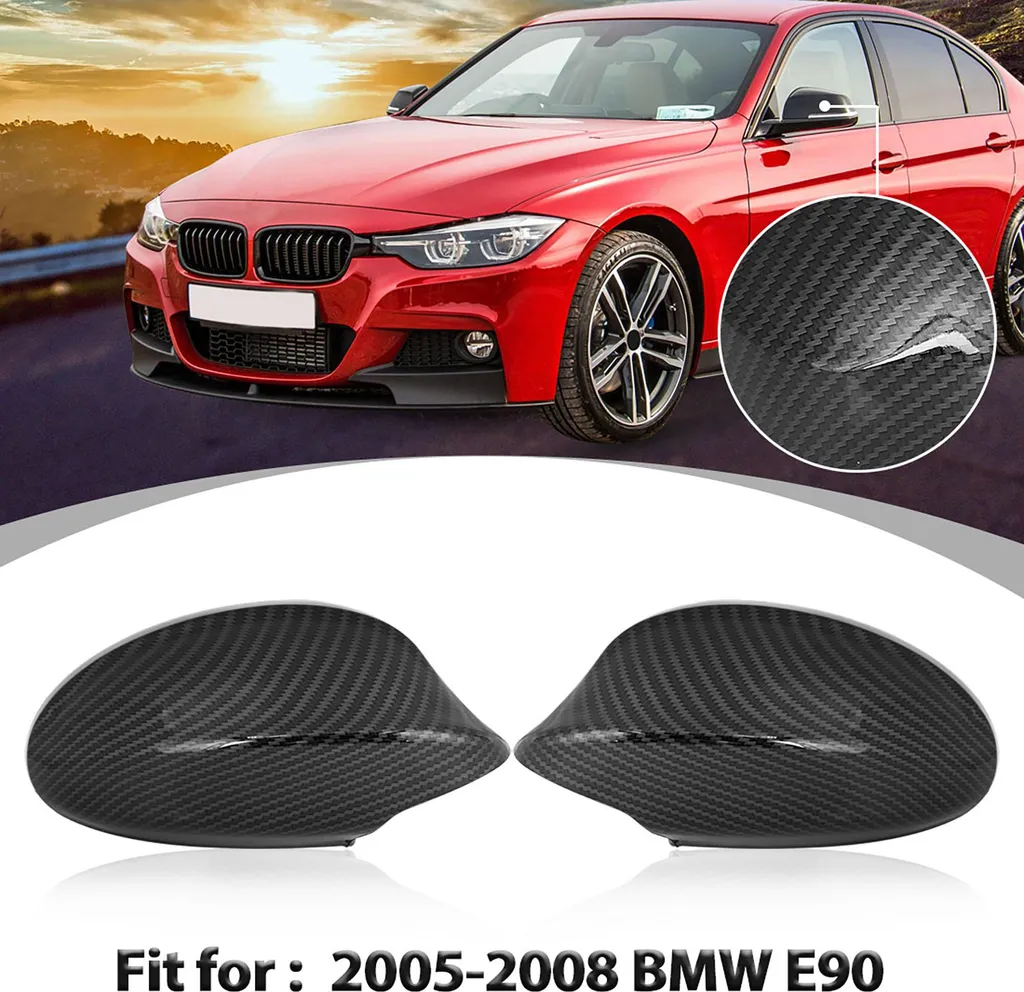 Couvercle de rétroviseur style carbone 51167135097 pour auto la paire