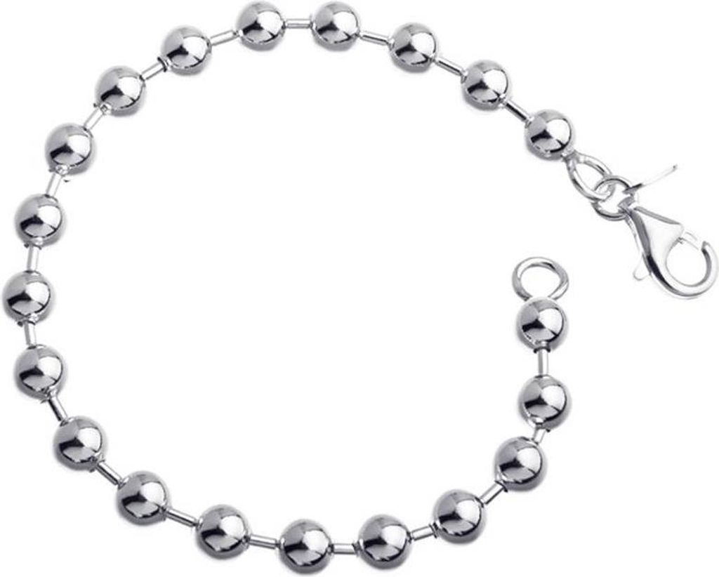 SILBERKETTEN STORE Kugelkette Armband 6mm - 925 Silber, Länge wählbar von 16-25cm - 16cm