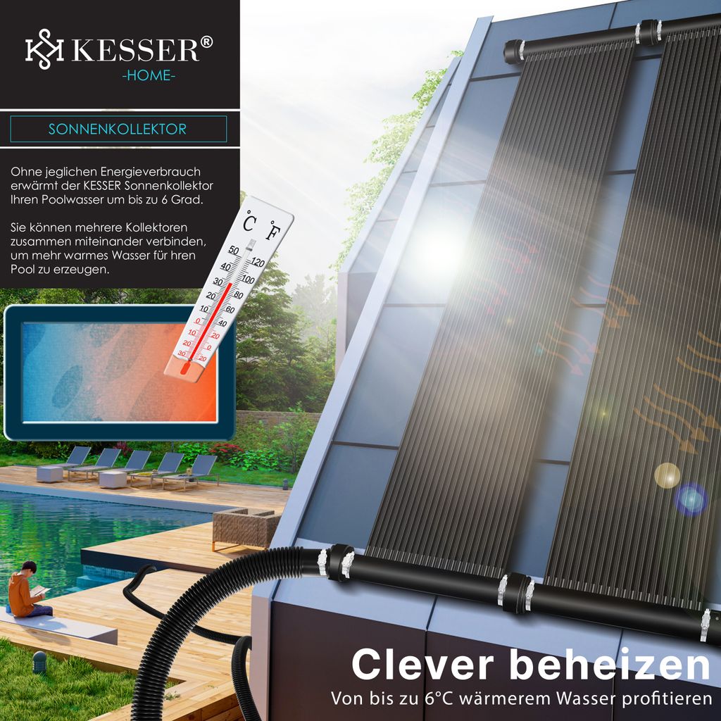 KESSER® Solarkollektor Poolheizung cm, Warmwasser Heizung Produktbild 5