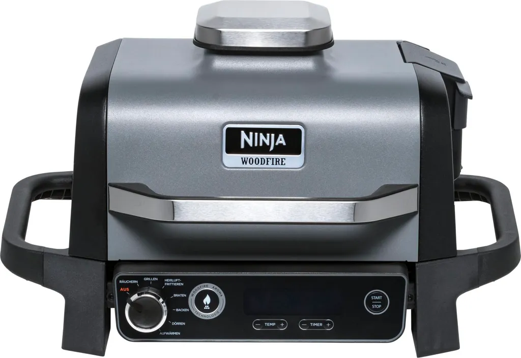 Barbecue Extérieur Électrique Ninja OG701DE Woodfire avec Mode Fumoir