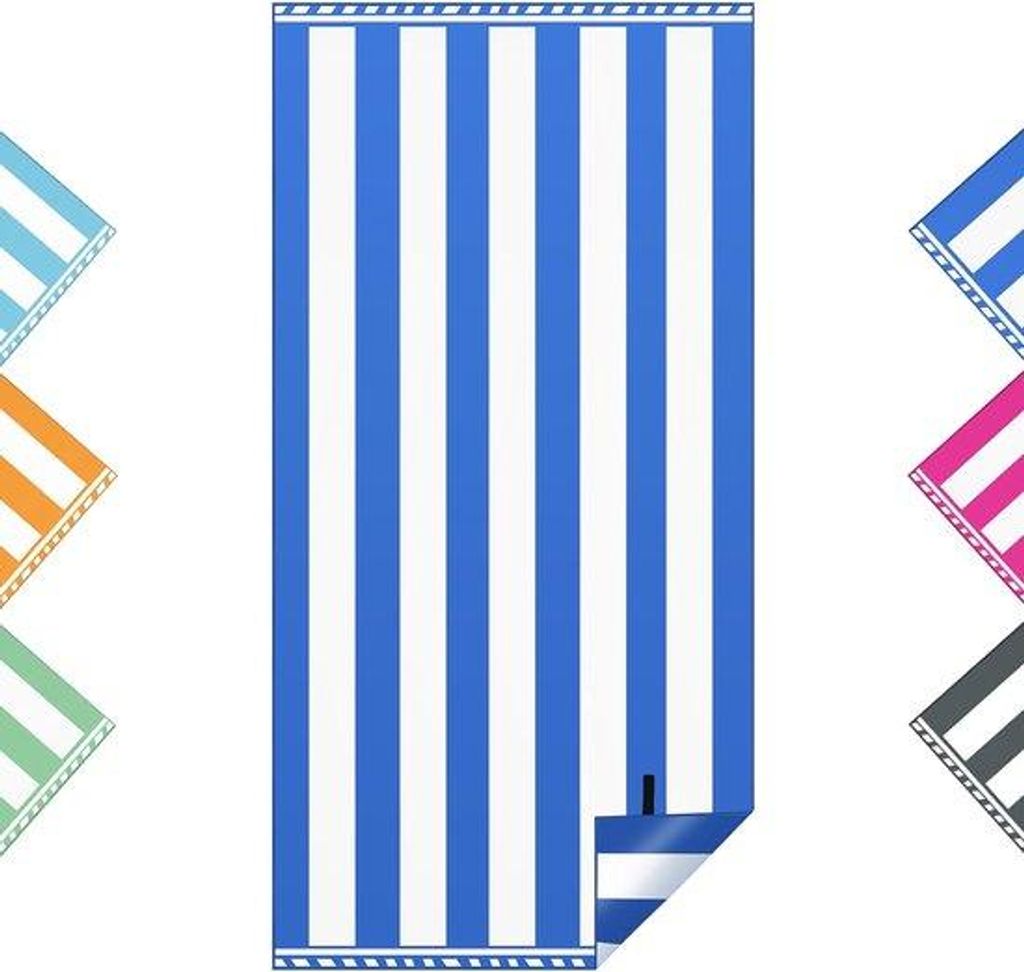 Famanu Strandhandtuch XXL 200x100 cm - Schnelltrocknendes Mikrofaser Handtuch - Sandfreies Badetuch (Dunkelblau)