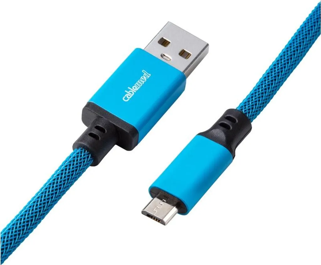 Câble Keyboard Cable Pro Coiled Spectrum Blue avec Gaine Tressée Pro