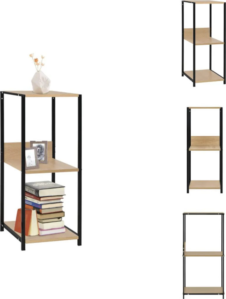 Bibliothèque gain de place 33 cm chêne noir pour ranger vos livres