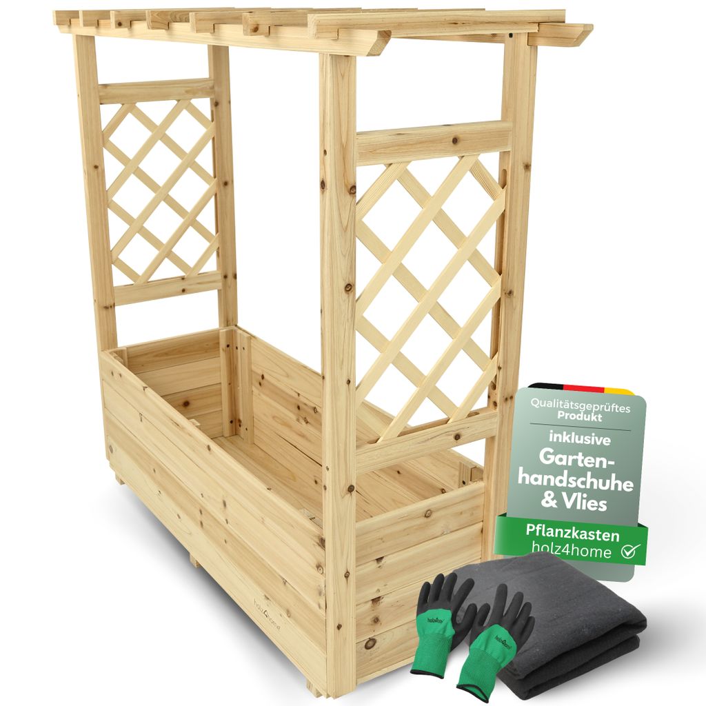 holz4home® Pflanzkasten M mit Dach aus Tannenholz inkl. Produktbild 
