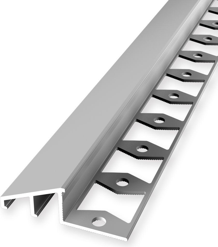 Rampenprofil Anpassungsprofil 12.5 x 23 x 2500 mm Ausgleichsprofil Einfasshöhe 12.5 mm Aluminium Geschlossen Gestanzt Silber Küberit