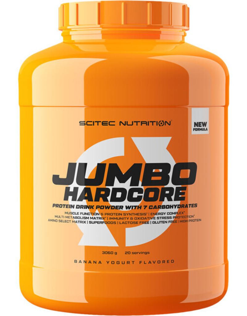 Scitec Nutrition Jumbo Hardcore 3060 g Schokolade / Weight Gainer / All-in-One-Gainer mit Kreatin und Aminosäuren