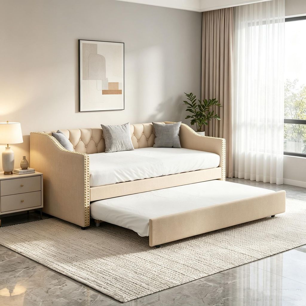 INONEFT Tagesbett Ausziehbar 90x200 cm, Schlafcouch Produktbild 