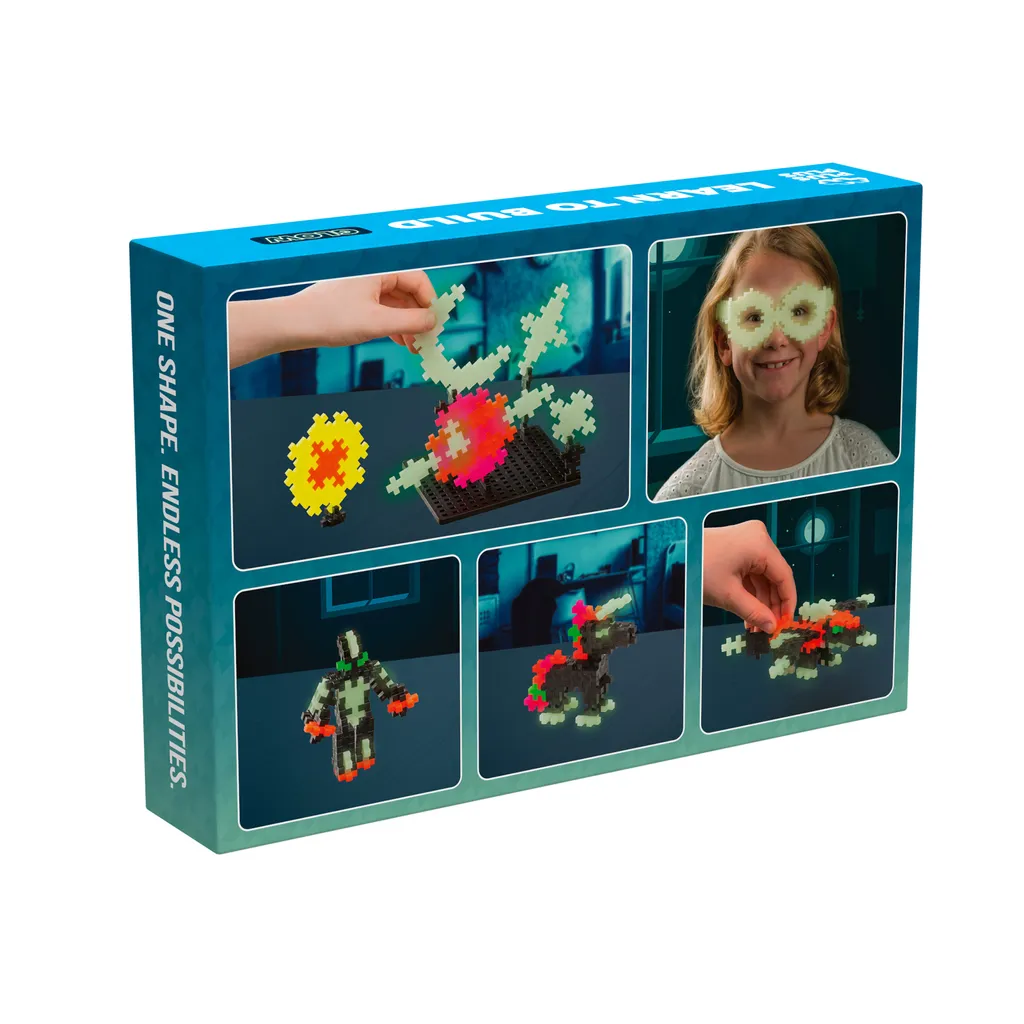 Plus-Plus Apprendre à construire Glow - Jeu de construction phosphorescent - 11
