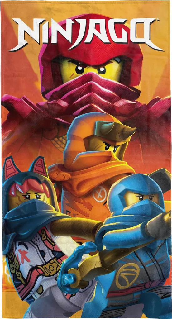 Asciugamano da bagno LEGO Ninjago Ninjaverse L'ascesa dei draghi 75x150 cm