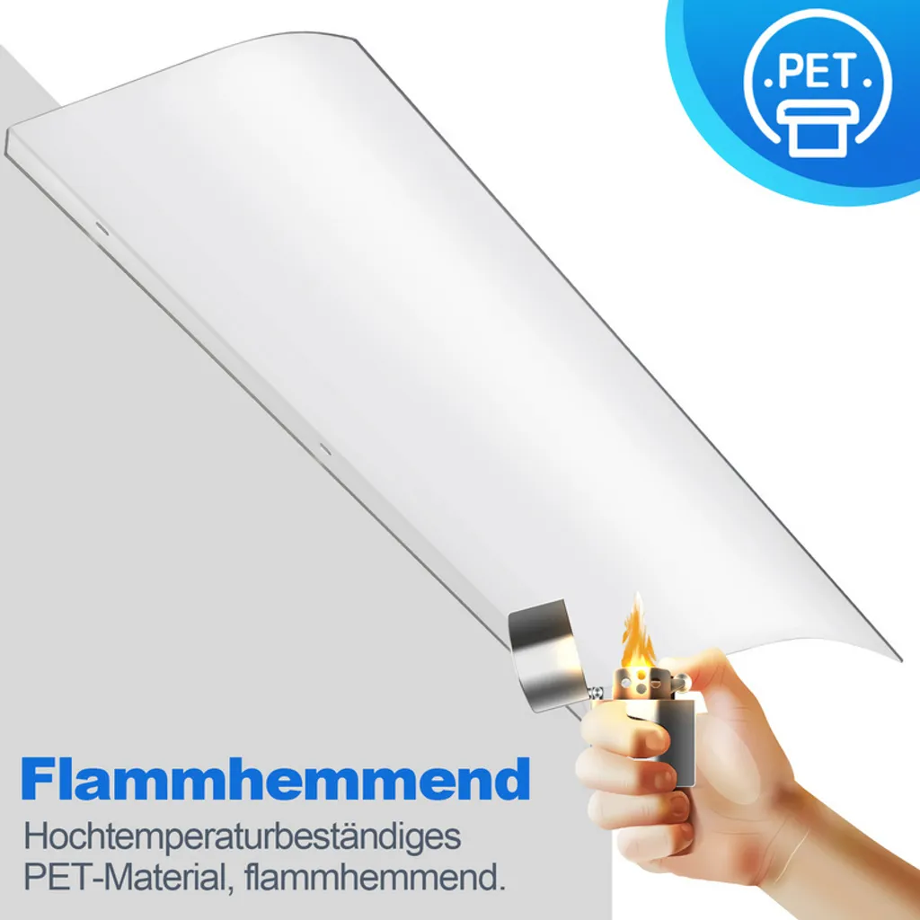 Pensilina Trasparente 40x80cm per Porta d'Ingresso | Tettoia Esterna - 3