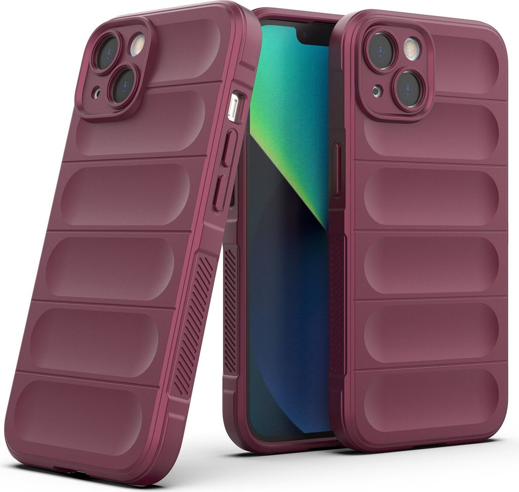 iPhone 14 Plus Hülle, Weich TPU Silikon Stossfest Anti-rutsch Schutzhülle für iPhone 14 Plus bordeaux