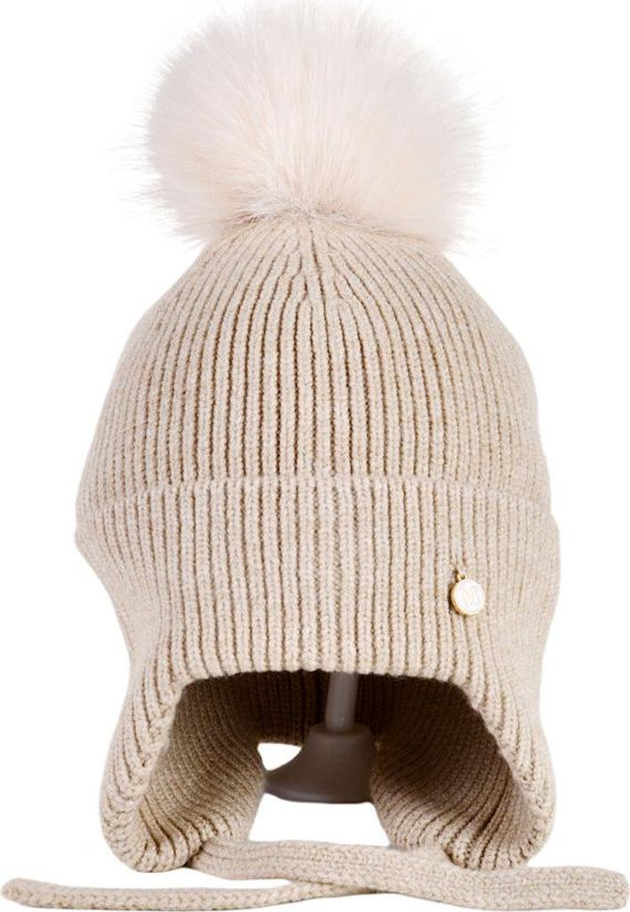Kinder Strickmütze mit Pompon, Größe 48/52, für 6 Monate bis 6 Jahre – gefüttert, warm und atmungsaktiv – Uni Wintermütze für Jungen & M...