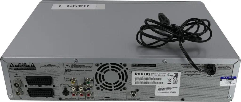 Combiné DVD VHS Philips DVDR3510V/31 - Idéal pour Convertir vos Cassettes - 2